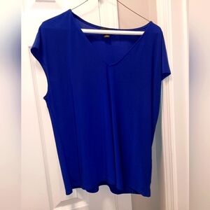 Women's Medium Like New Blue V-Neck Women's Top